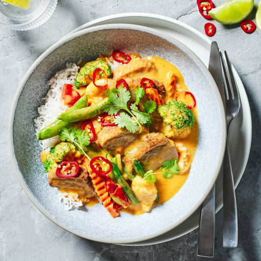 Red Duck Curry with Lychee & Rosella